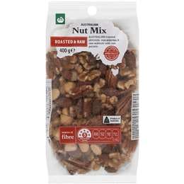 Woolworths Australian Nut Mix Roasted & Raw 400g