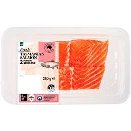 Woolworths Salmon Portions Skin Off 2 pack