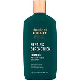 Thanks To Nature Repair & Strengthen Shampoo Hemp Seed Oil For Damaged Hair 500mL