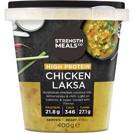 Strength Meals Co Chicken Laksa High Protein Soup 400g