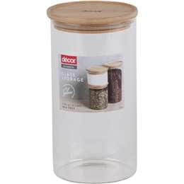 Decor Bamboo & Glass Canisters 1.5L each