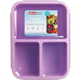 Decor Go Triple Split Bento Lunch Box Assorted 1.4L each