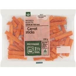 Woolworths Washed & Ready To Cook Carrot Sticks 150g