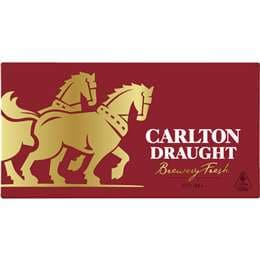 Carlton Draught Lager Stubbies 375mL x 6 pack