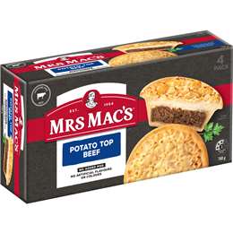 Mrs Mac's Potato Top Beef Pies 4 pack