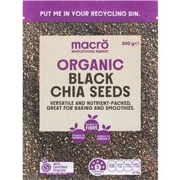 Macro Organic Black Chia Seeds 300g