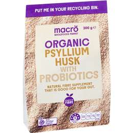 Macro Organic Psyllium Husk With Probiotics 200g