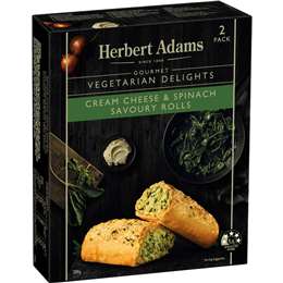 Herbert Adams Cream Cheese & Spinach Savoury Rolls 2 pack