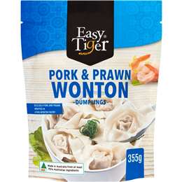 Easy Tiger Pork & Prawn Wonton 355g