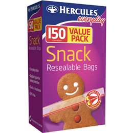 Hercules Everyday Snack Resealable Bags 150 pack