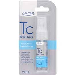 All Smiles Total Care Fresh Mint Breath Spray 15mL