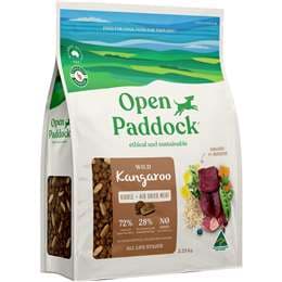 Open Paddock Wild Kangaroo Kibble & Air Dried Dry Dog Food 2.25kg