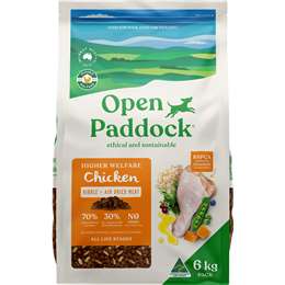 Open Paddock Chicken Kibble & Air Dried Meat Dog Food 6kg