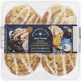 Woolworths Lemon Poppyseed Muffins 4 pack