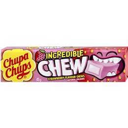 Chupa Chups Incredible Chews Strawberry Flavour 45g