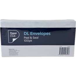 Paperclick DL Envelopes Peel & Seal Dl 100 pack