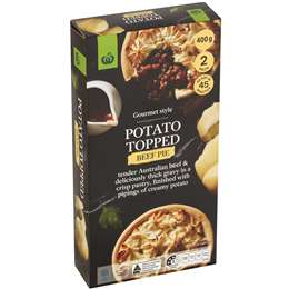 Woolworths Potato Topped Beef Pie 2 Pack 400g