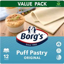 Borg's Puff Pastry 12 Sheets 1.9kg