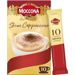 Moccona Coffee Sachets Skim Cappuccino 10 pack