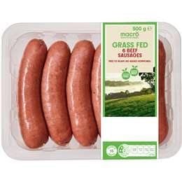 Macro Grass Fed Australian Beef Sausage 500g