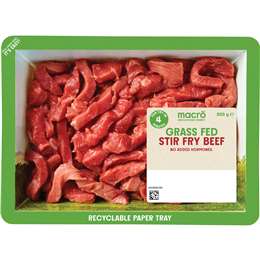 Macro Grass Fed Australian Stir-Fry Beef 500g