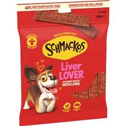 Schmackos Strapz With Liver Dog Treats 500g