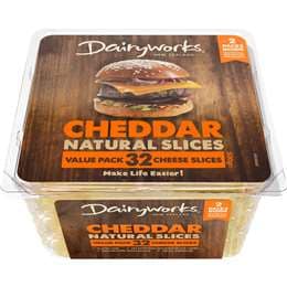 Dairyworks Cheddar Slices Value 32 pack