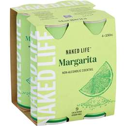 Naked Life Non Alcoholic Margarita 250mL x 4 pack