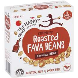 The Happy Snack Company Roasted Fava Beans Smoky BBQ 6 pack