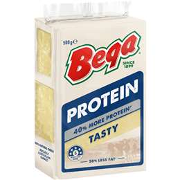 Bega Protein Tasty Cheese Block 500g