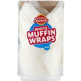 Dollar Sweets White Muffin Wraps 36 pack