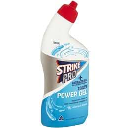Strike Pro Antibacterial Power Gel Toilet Cleaner Marine Fresh 700mL