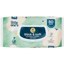 Little One's Premium Thick Scented Baby Wipes 80 pack