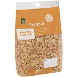 Woolworths Peanuts Roasted & Salted 750g