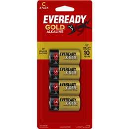 Eveready Gold C Alkaline Batteries 4 pack