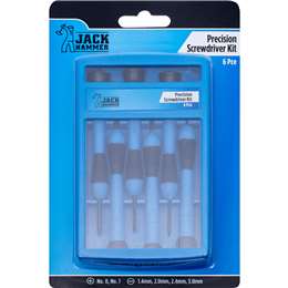 Jack Hammer Precision Screwdriver Kit 6 pack