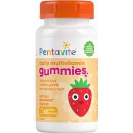 Pentavite Daily Multivitamin Kids Pastille Gummies Strawberry 60 pack