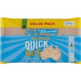 Woolworths Australian Quick Oats 1.5kg