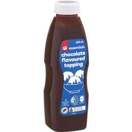 Woolworths Essentials Chocolate Topping 600mL