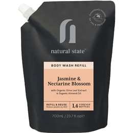 Natural State Jasmine & Nectarine Blossom Body Wash Refill 700mL