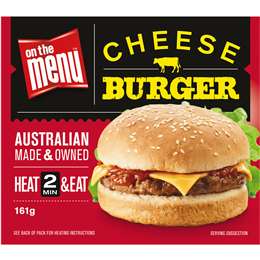 On The Menu Ready to Go Cheese Burger Cheese Burger 161g