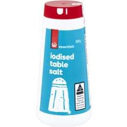 Woolworths Essentials Iodised Table Salt Drum 500g