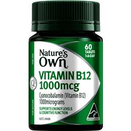 Nature's Own Vitamin B12 1000mcg Vitamin B Tablets For Energy 60 pack