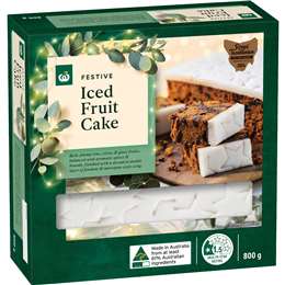 Woolworths Festive Iced Fruit Cake 800g
