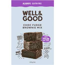 Well & Good Gluten Free Choc Fudge Brownie Mix 400g