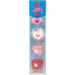 Dollar Sweets Love Hearts Edible Icing Decorations 8g