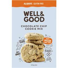 Well & Good Gluten Free Chocolate Chip Cookie Mix 400g