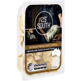 25 Degrees South Pumpkin Ricotta Ravioli Pasta 325g