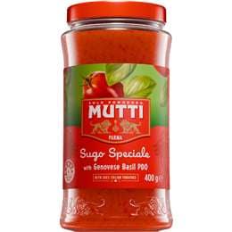 Mutti Sugo Speciale Pasta Sauce With Genovese Basil 400g