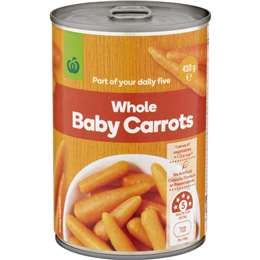 Woolworths Whole Baby Carrots 410g